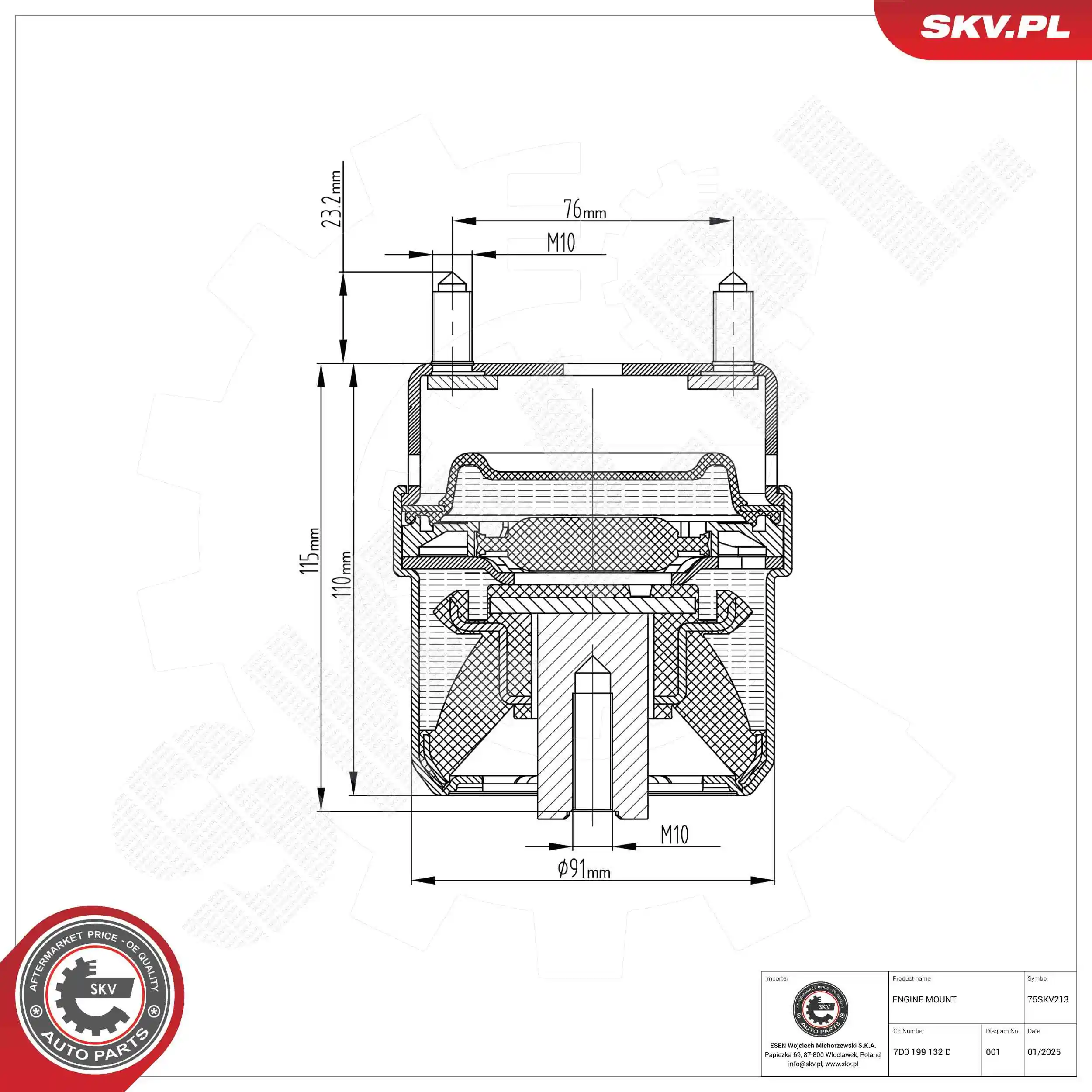 Mounting, engine